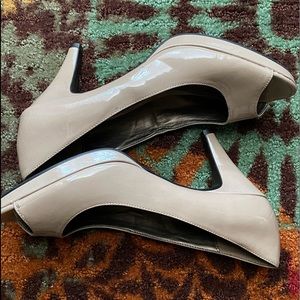 Bandolino Patent Leather Open Toe Heels